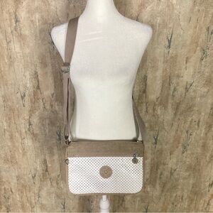 Kipling Callie Crossbody Bag Beige 10.5”x 8” Purse Classic NWOT